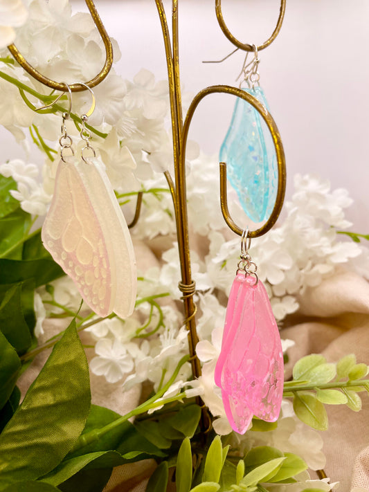 Fairy Wing Resin Earrings